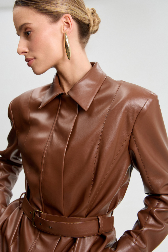 Рубашка "Solarino" из экокожи Мавелти (Mavelty)