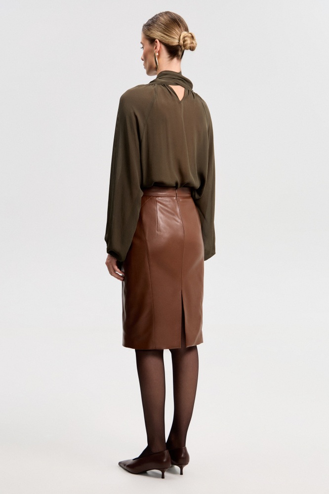 Юбка "Solarino" из экокожи Мавелти (Mavelty)