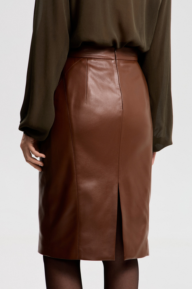 Юбка "Solarino" из экокожи Мавелти (Mavelty)