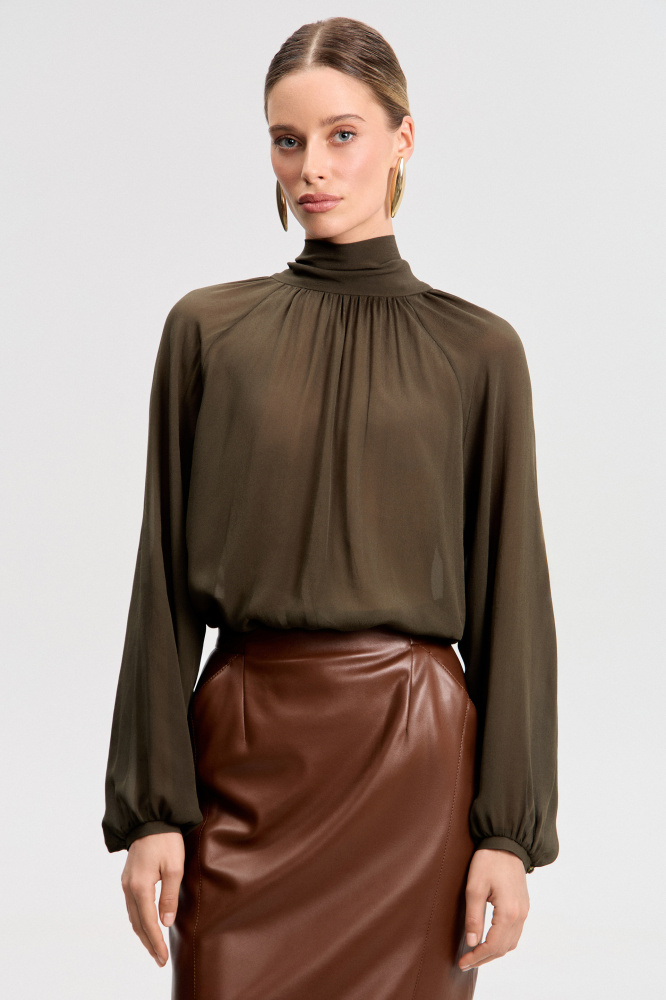 Блуза "Viggiu" из итальянской вискозы Мавелти (Mavelty)