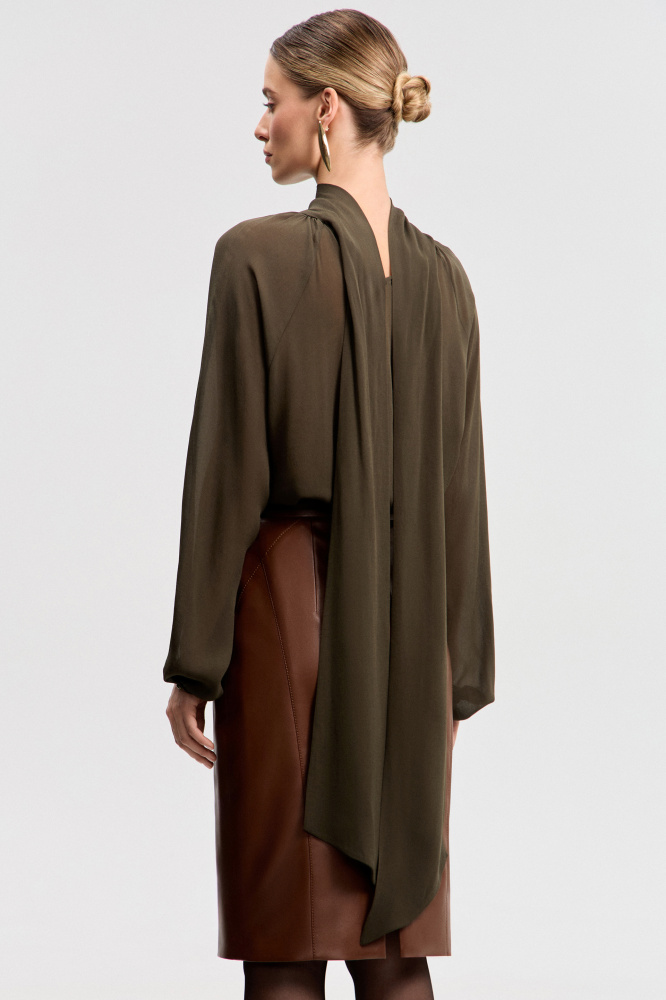 Блуза "Viggiu" из итальянской вискозы Мавелти (Mavelty)