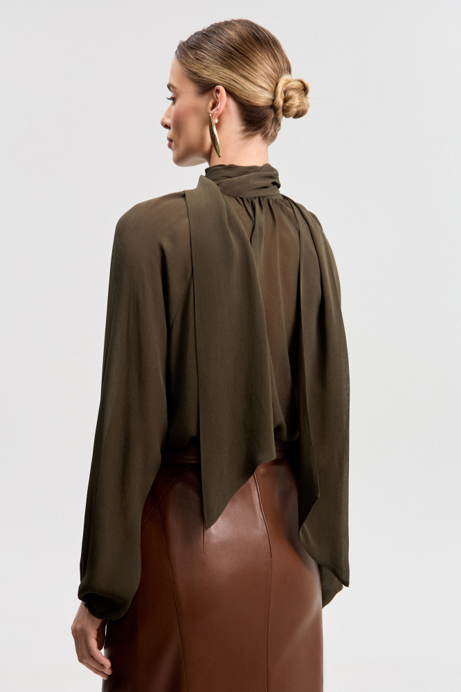 Блуза "Viggiu" из итальянской вискозы Мавелти (Mavelty)