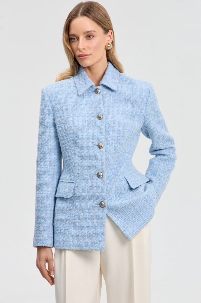 Жакет "Beverino" из итальянского твида Мавелти (Mavelty)