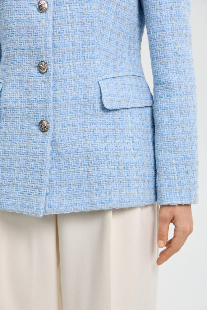 Жакет "Beverino" из итальянского твида Мавелти (Mavelty)