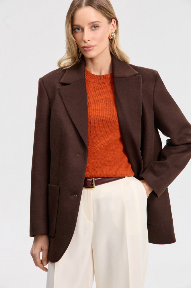 Жакет "Lavis" из итальянской шерсти и кашемира Мавелти (Mavelty)