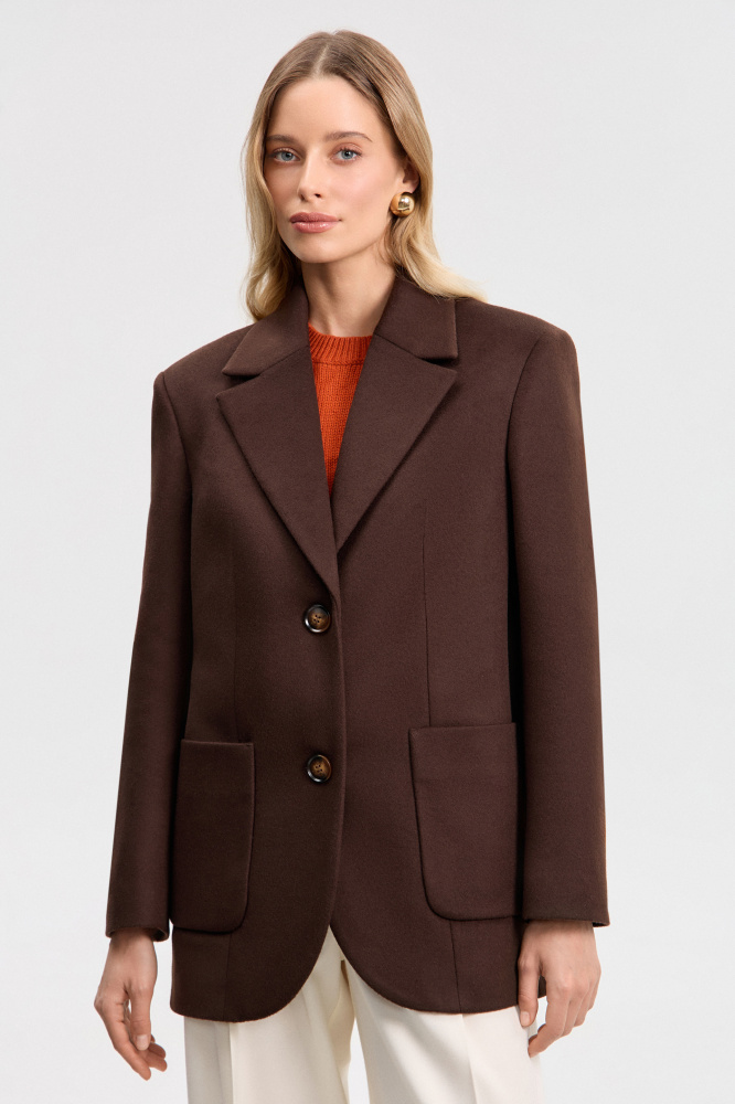 Жакет "Lavis" из итальянской шерсти и кашемира Мавелти (Mavelty)