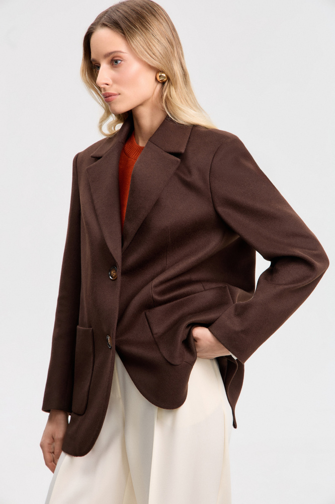 Жакет "Lavis" из итальянской шерсти и кашемира Мавелти (Mavelty)