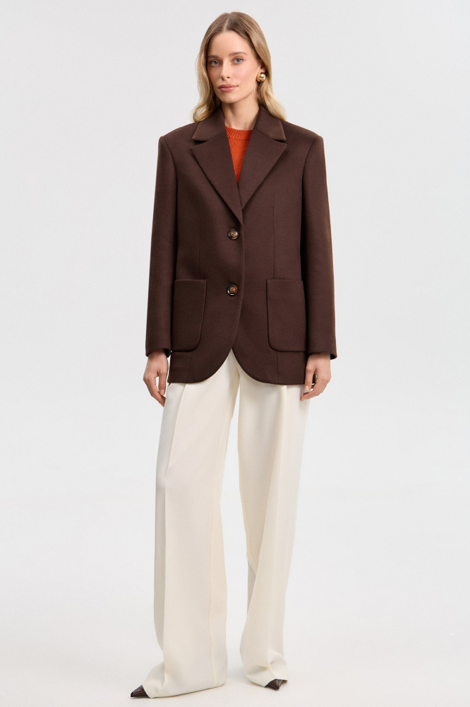 Жакет "Lavis" из итальянской шерсти и кашемира Мавелти (Mavelty)