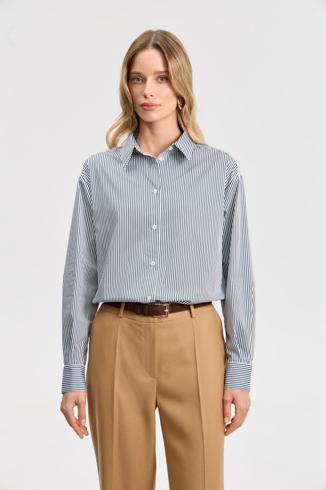  Рубашка "Maida" из итальянского хлопка  Мавелти (Mavelty)