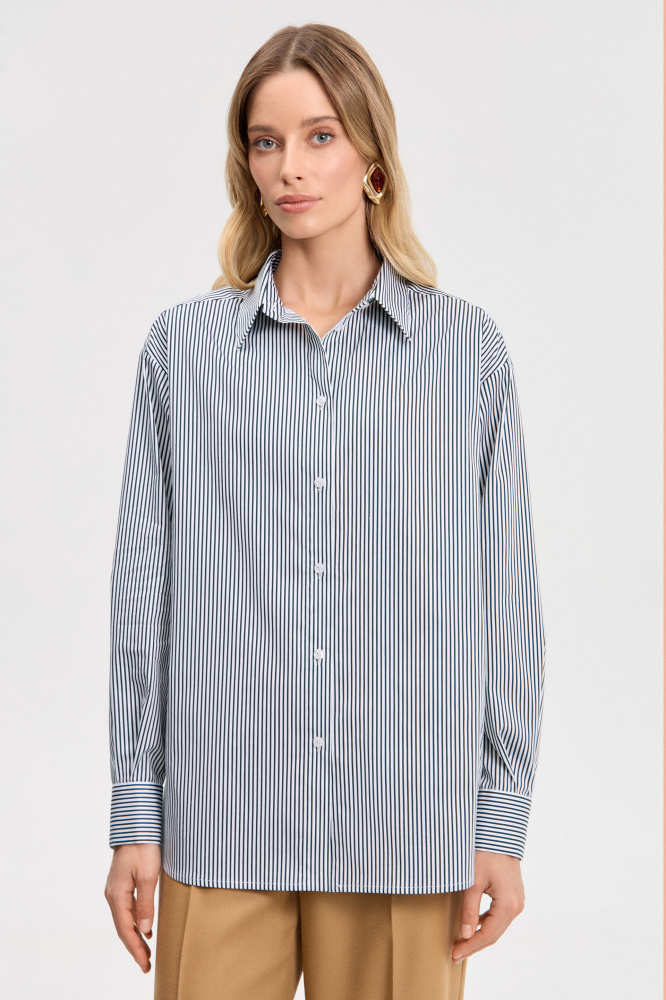  Рубашка "Maida" из итальянского хлопка  Мавелти (Mavelty)