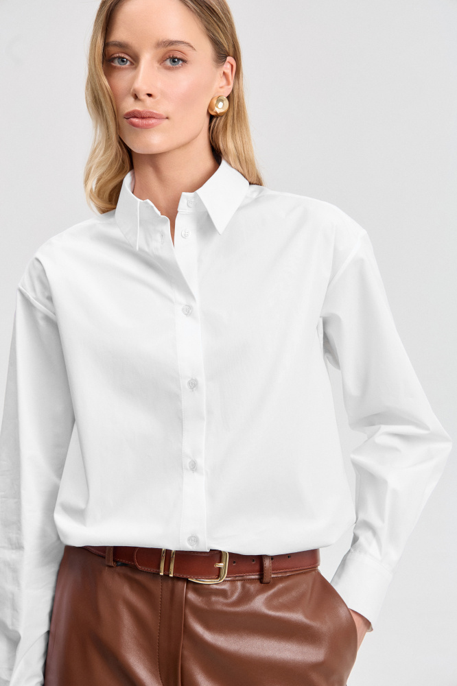 Рубашка "Sauris" из итальянского хлопка Мавелти (Mavelty)