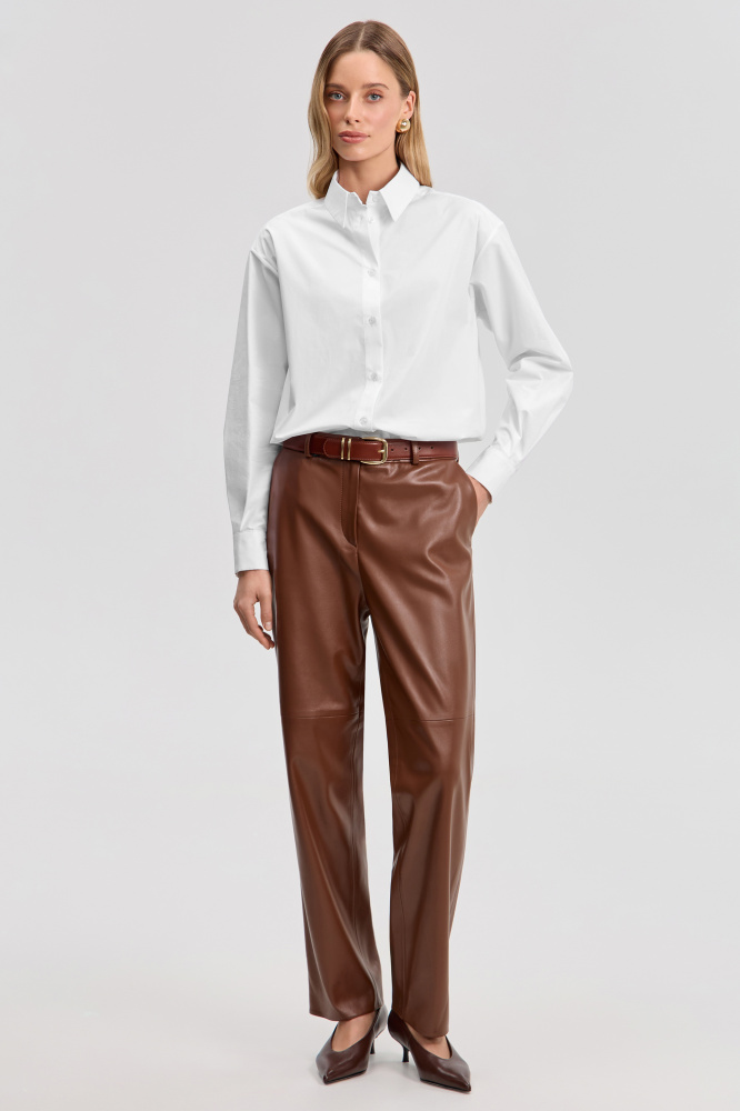 Рубашка "Sauris" из итальянского хлопка Мавелти (Mavelty)