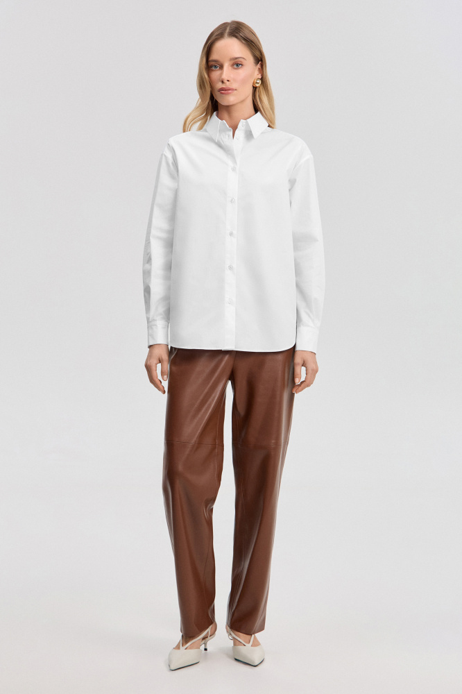 Рубашка "Sauris" из итальянского хлопка Мавелти (Mavelty)