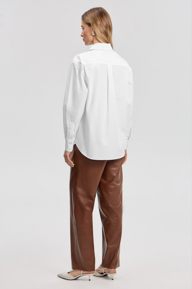 Рубашка "Sauris" из итальянского хлопка Мавелти (Mavelty)