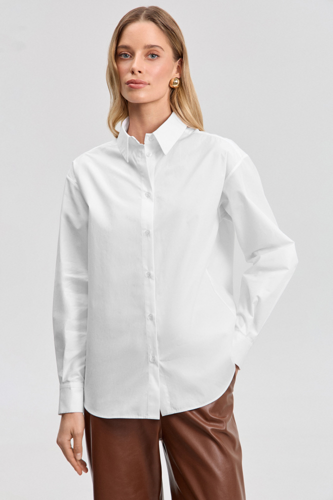 Рубашка "Sauris" из итальянского хлопка Мавелти (Mavelty)