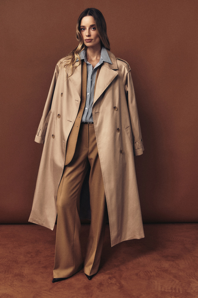 Тренч "Roveretto" из итальянского хлопка Мавелти (Mavelty)