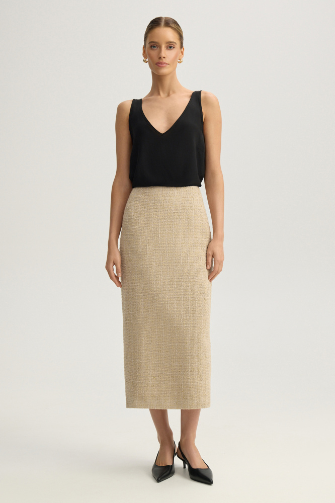 Юбка "Atessa" из итальянского твида Мавелти (Mavelty)