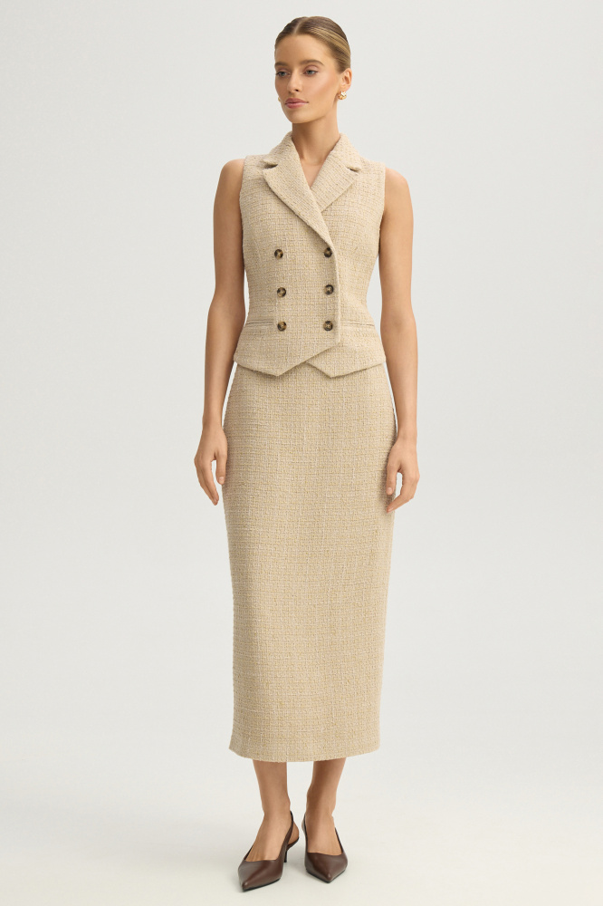 Юбка "Atessa" из итальянского твида Мавелти (Mavelty)