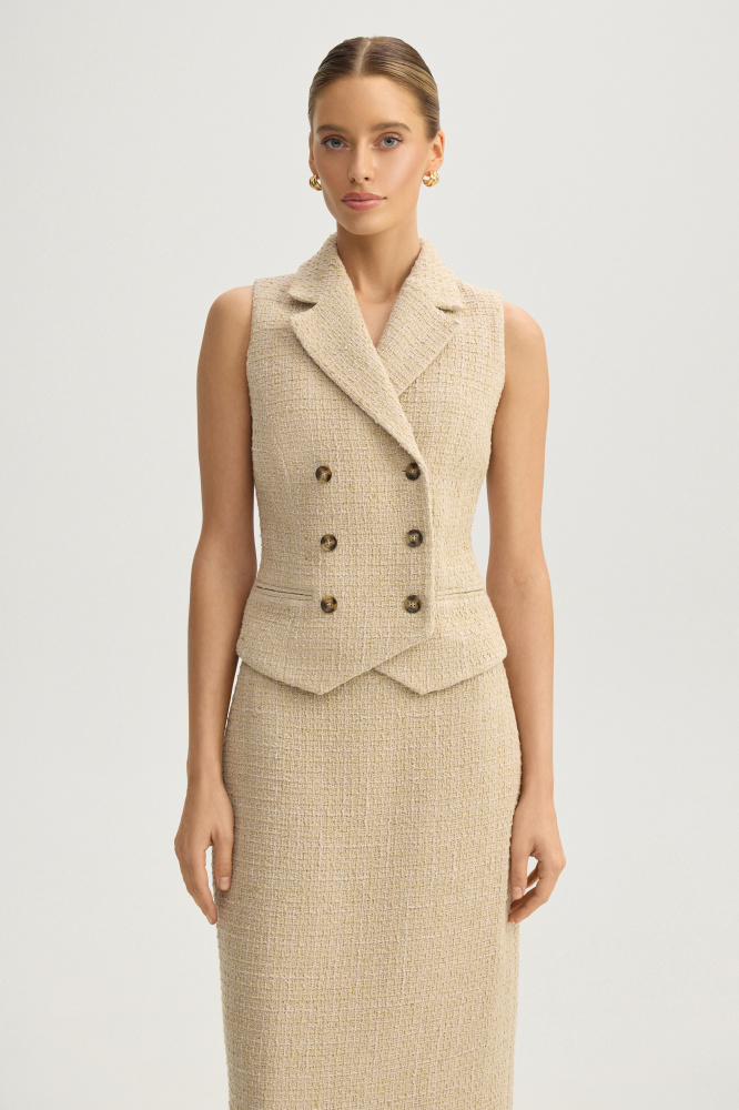 Жилет "Atessa" из итальянского твида Мавелти (Mavelty)