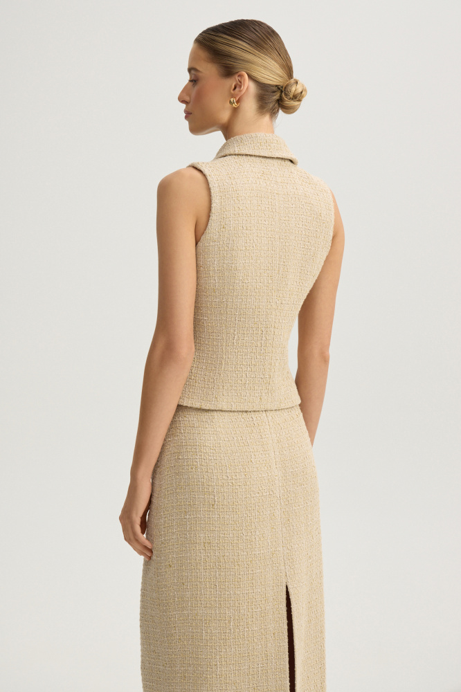 Жилет "Atessa" из итальянского твида Мавелти (Mavelty)