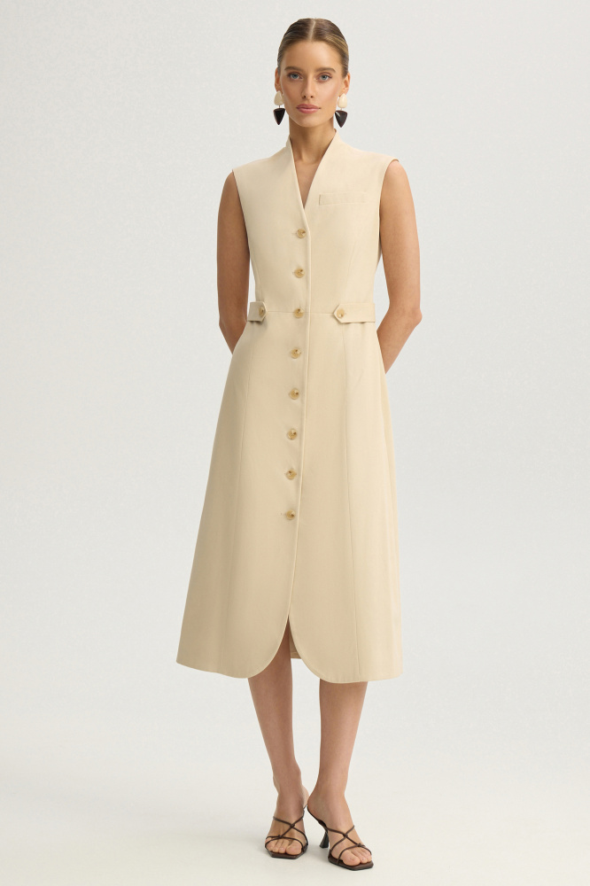 Платье "Larino" из итальянского хлопка Мавелти (Mavelty)