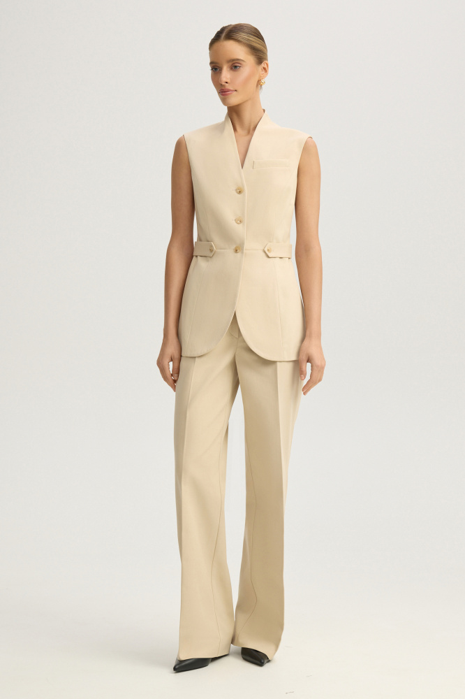 Жилет "Larino" из итальянского хлопка Мавелти (Mavelty)