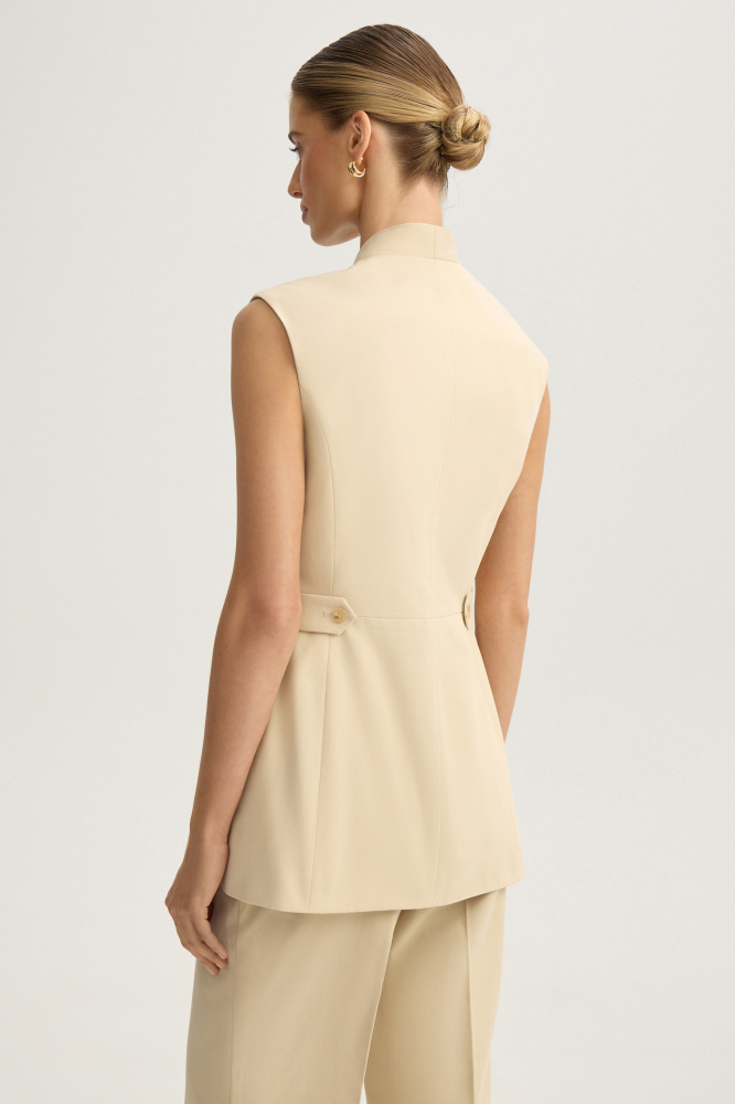 Жилет "Larino" из итальянского хлопка Мавелти (Mavelty)