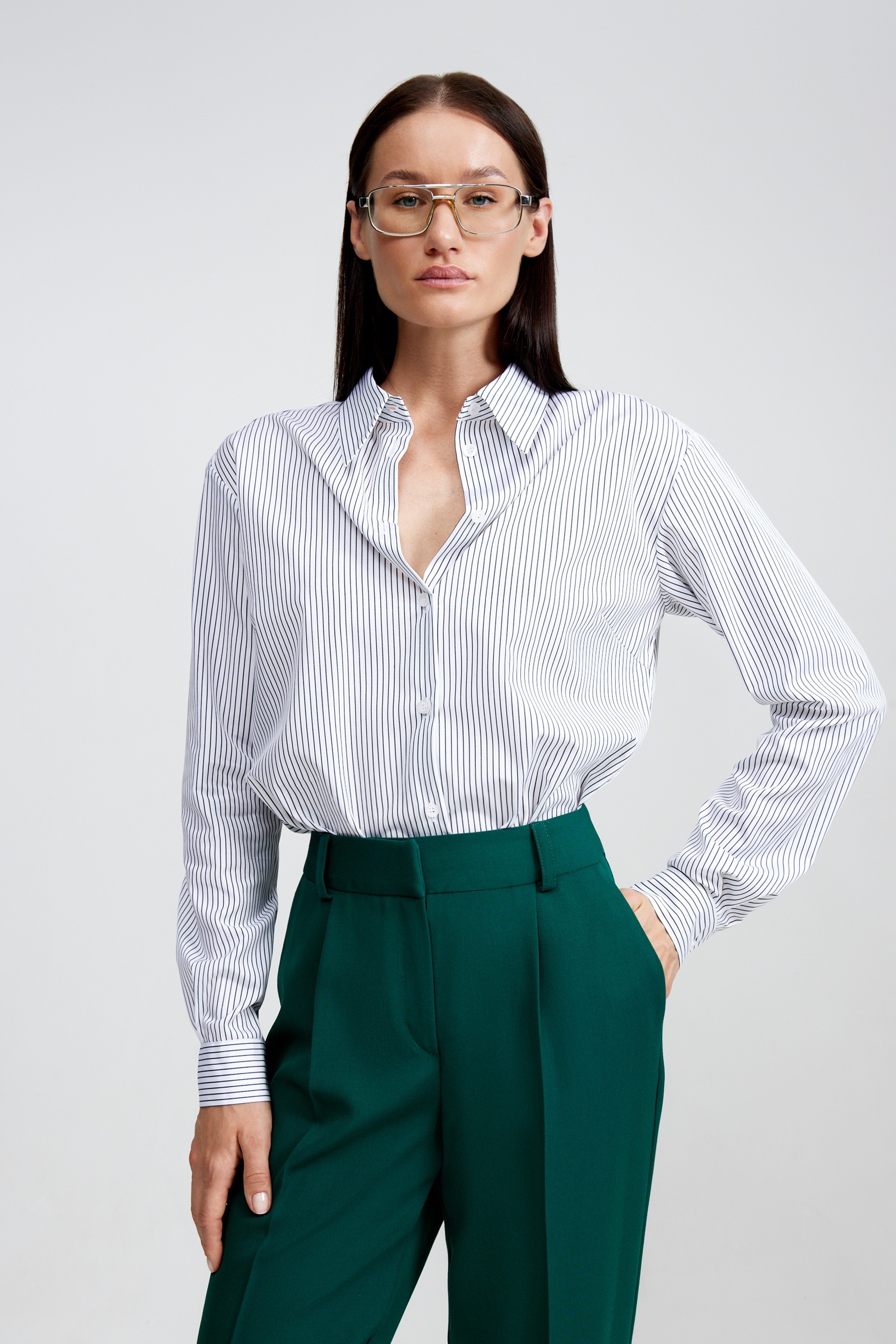 Рубашка из итальянского хлопка “Casual Stripes”